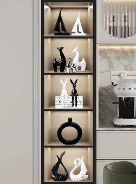 长耳兔子坐姿小摆件轻奢高档软装高级感家居客厅电视柜酒柜装饰品