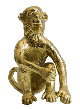 现代简约新中式铜猴子摆件创意客A厅书桌装饰金属工艺品小摆设金