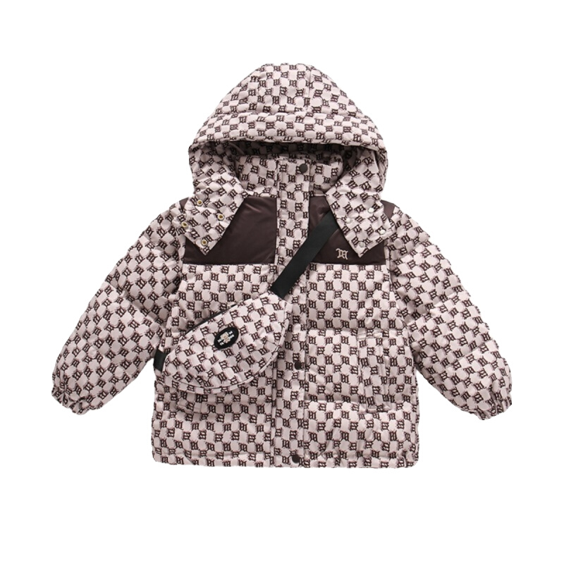韩国女童棉衣冬装新款洋气童装加厚棉服格子外套冬季中大童棉袄潮