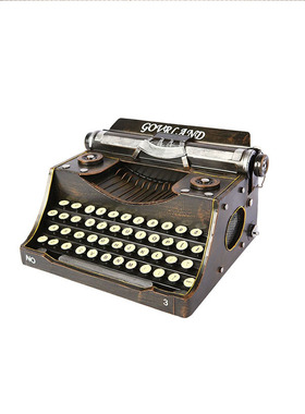 中古老钱风样板间书房书架花器花艺烛台软装摆件书桌书柜艺术装饰