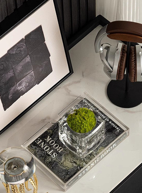 现代简约客厅飘窗卧室床头柜高级感套装摆件样板间别墅高端装饰品