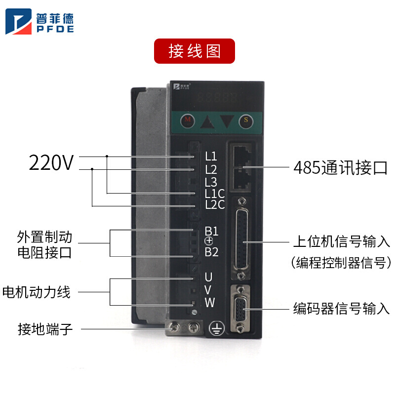 60/80/90/110/130交流伺服电机套装驱动器400W/750W/1.8KW - 图2