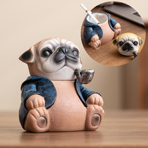 Home Fashion Ashtrays Cute Creativity Cartoon Wang Chaise Dog Living Room Personality Trend Office Anti Fly Ash Pendulum