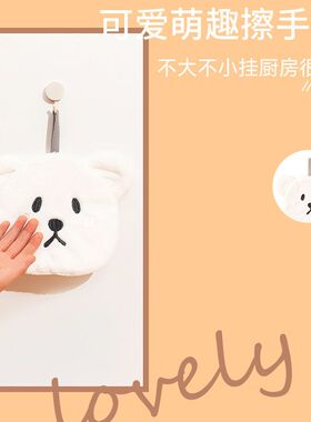 新品儿童创意小毛巾挂式擦t手巾卡通可爱家用吸水不掉毛厨房卫生