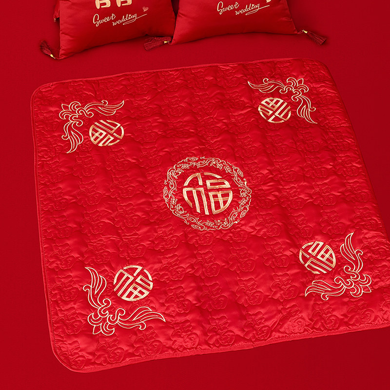 速发婚礼新人喜被子结婚新娘坐被女方陪嫁刺绣百坐垫婚房布置,淘宝优惠券,粉丝福利购,淘宝优惠卷