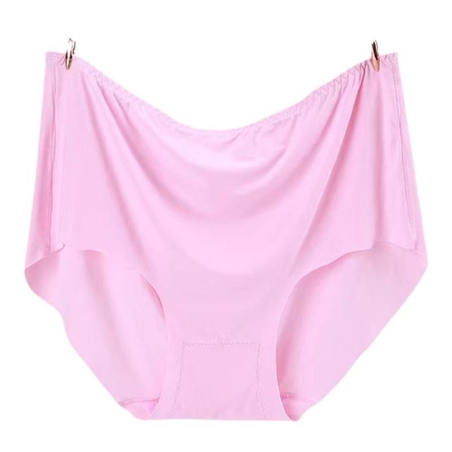3 Pack Extra Large Size Triangular Seamless Women's Underwear Medium High Waist Fat mm One Piece Mom 200 Underwear Ice Silk Jin Jin equal to 0.5 kg