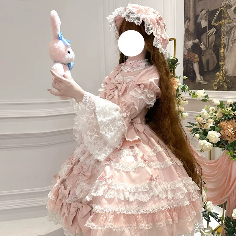 【Small drops】Мягкая девочка Lolita*платье-round Cream кукла*OP/мелочевка*роскошный стиль