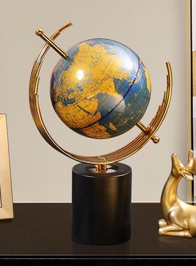 新品现代简约轻奢大理石q水晶球摆件创意家居客厅酒柜书房办公室