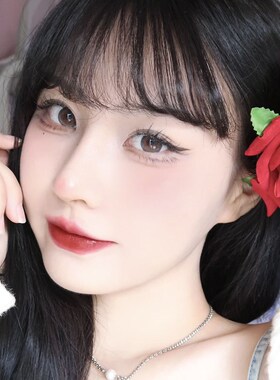 新品海边度假头花发o夹网红拍照写真头饰红色玫瑰花朵发卡表演道