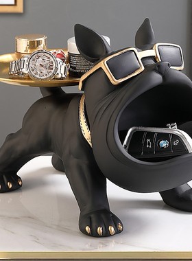 速发进门口玄关放钥匙收纳t摆件入户鞋柜置物托盘轻奢现代客厅狗