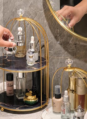 轻奢收纳间品摆件客厅q浴室洗漱化妆洗手置物架卫生装饰托盘台厕