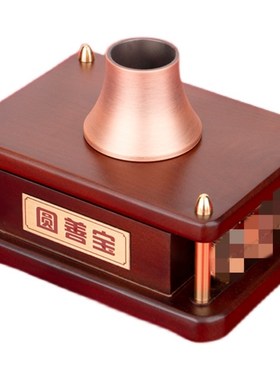 藏式手摇转d轮底座实木莲花座用品家用密宗供具转桶筒莲花底座家