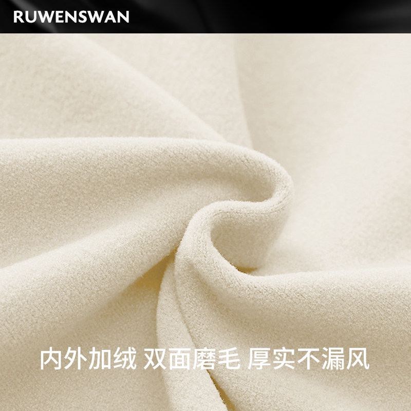 如吻黑天鹅秋冬保暖带胸垫双面加绒抑菌高弹百搭防静电打底背心女