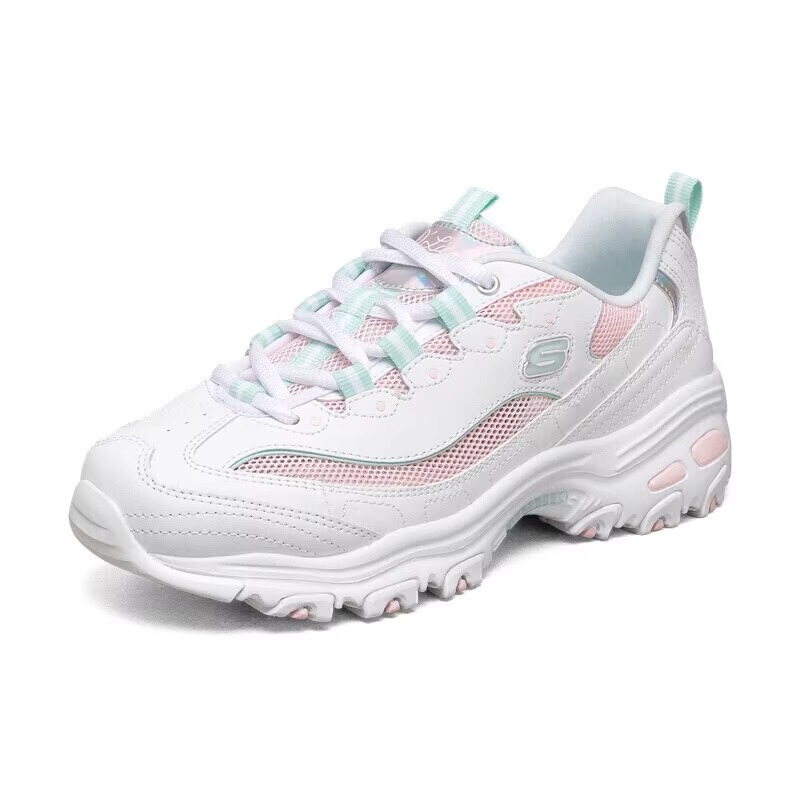 Skechers/斯凯奇女鞋经典熊猫鞋糖果色轻便老爹鞋66666295-WLPK - 图1