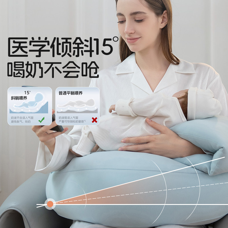 哺乳枕喂奶神器解放双手护腰斜坡枕母乳坐亲喂辅助枕头婴儿躺喂枕,淘宝优惠券,粉丝福利购,淘宝优惠卷