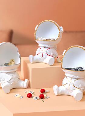 爆款太空人宇航员玄关钥匙收纳客厅烟灰缸装饰创意礼品树脂工艺品