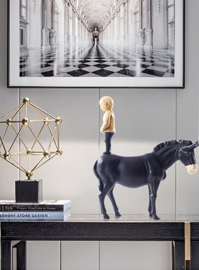 Rzone 现g代简约树脂雕塑装饰样板房客厅商场大堂落地创意家居摆