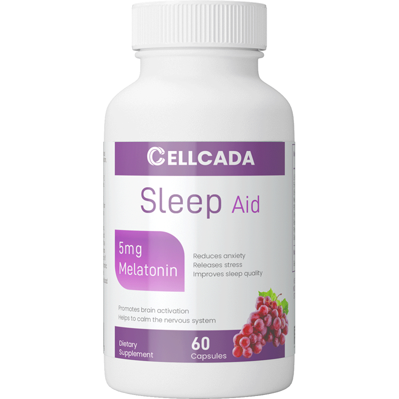 加拿大原装进口CELLCADA褪黑素睡眠胶囊闪睡助眠安瓶60粒/瓶