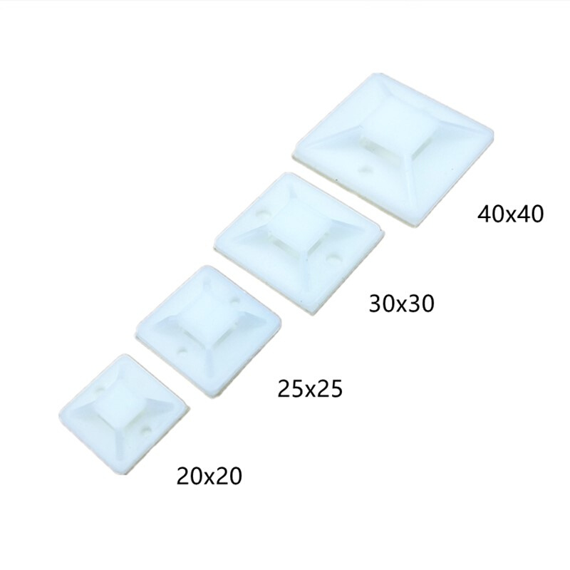 带胶吸盘定位片 扎带固定座 布线理线粘盘 电线自粘块 方形固线贴 - 图3
