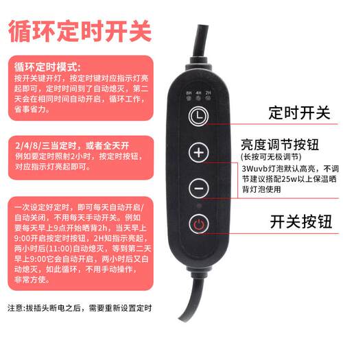 乌龟晒背灯全光谱太阳灯uva uvb二合一龟缸爬宠专用补钙灯保温灯 - 图0