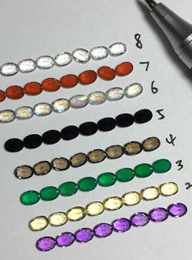 爆款有各种天然白水晶红玛瑙绿玛瑙黑玛瑙茶晶紫晶黄晶拉长石3*4