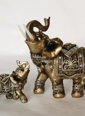 爆款大象摆件欧式桌面摆设酒店铺公司开业礼品树脂工艺品创意新颖