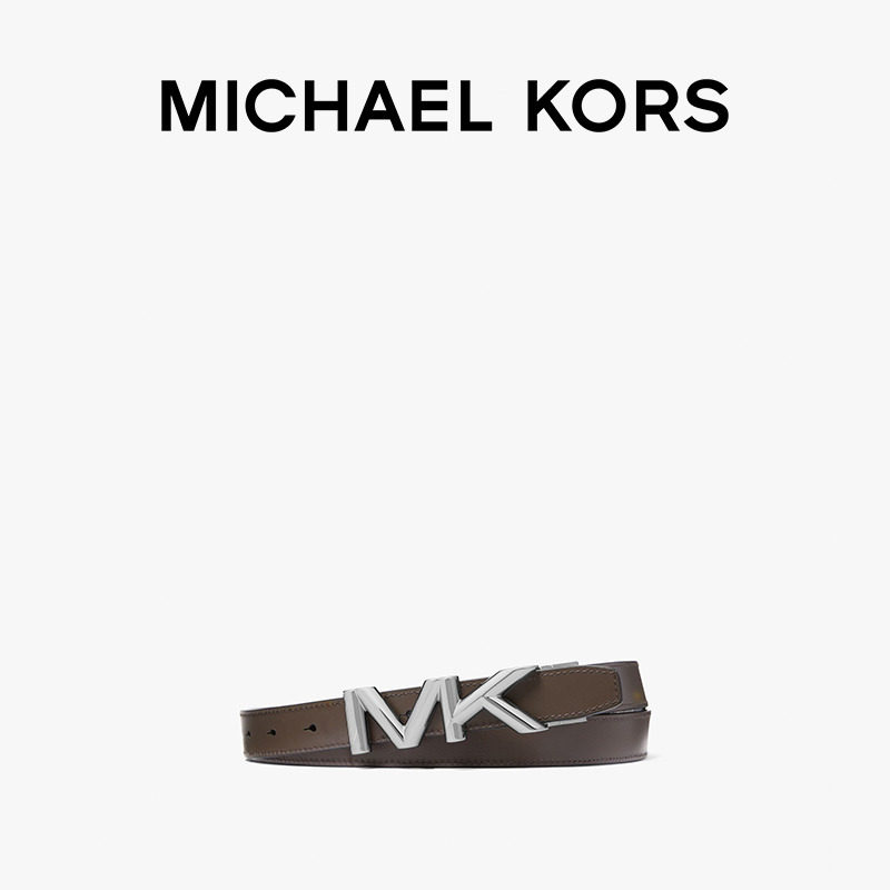 【圣诞礼物】【2件折上折】MICHAEL KORS MK 男士皮质皮带腰带 - 图1