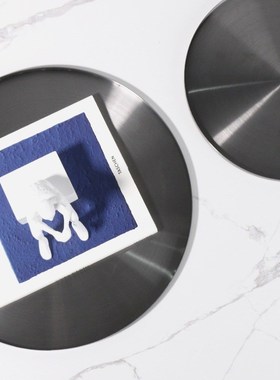 简约现代轻奢金j属收纳圆托盘样板房间酒店玄关桌面茶几水果盘摆