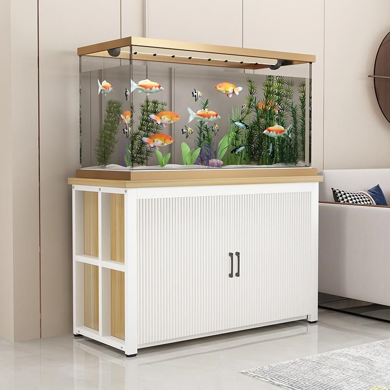 鱼缸底柜客厅鱼缸专用架子t落地鱼缸底座铁艺承重鱼缸桌家用鱼缸