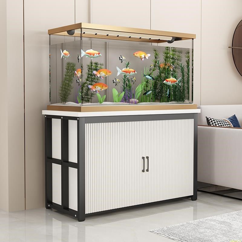 鱼缸底柜客厅鱼缸专用架子t落地鱼缸底座铁艺承重鱼缸桌家用鱼缸