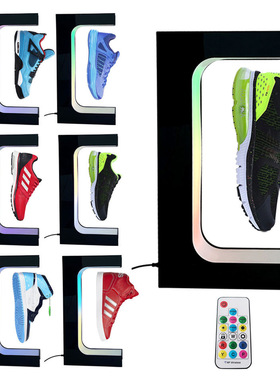 磁悬浮鞋架球鞋磁悬浮展示台旋转发光亚克力磁悬浮鞋子展示架