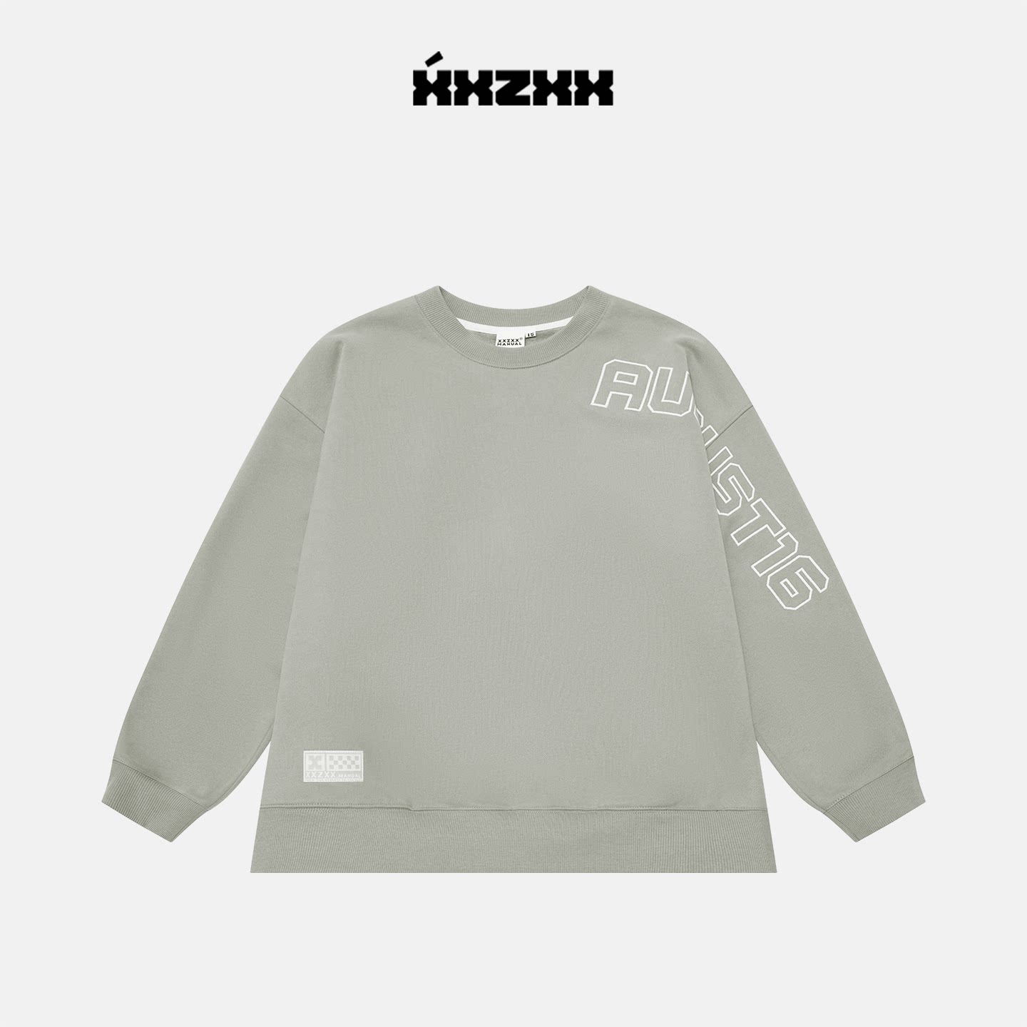 XXZXX velvet round neck sweatshirt for men and women loose trendy brand
