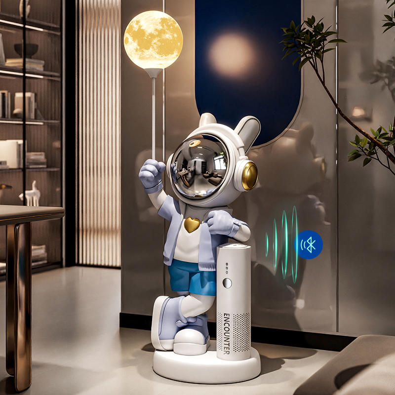 音乐宇航员太空人摆件智能音响航天员客厅大型落地男孩房间装饰品 - 图0