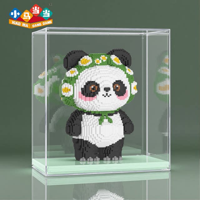 New cute panda building block puzzle 6 to 12 years old difficult educational assembly toy adult version ornamental gift