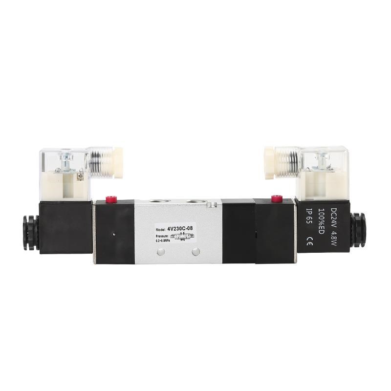 直供三位五通亚德客k电磁阀4V230C-08 220V 封闭型双头电磁阀 - 图3