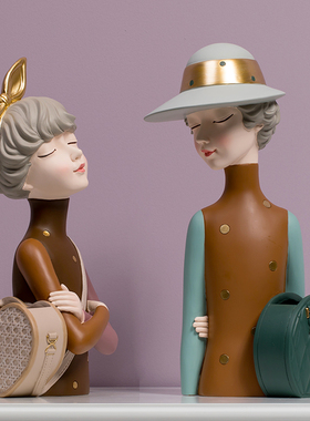 创意轻奢b蝴蝶结女孩花瓶插花摆件客厅桌面收纳盒装饰生日结婚送