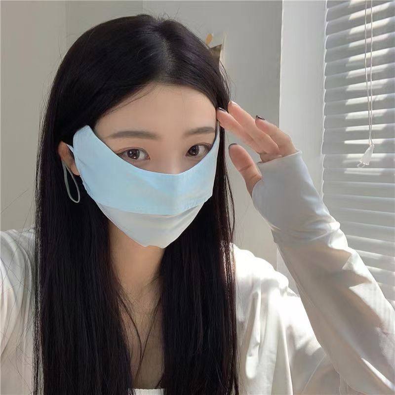 网红冰丝遮阳防晒口罩女薄款透气降温防紫外线全脸防护面罩护眼角,淘宝优惠券,粉丝福利购,淘宝优惠卷