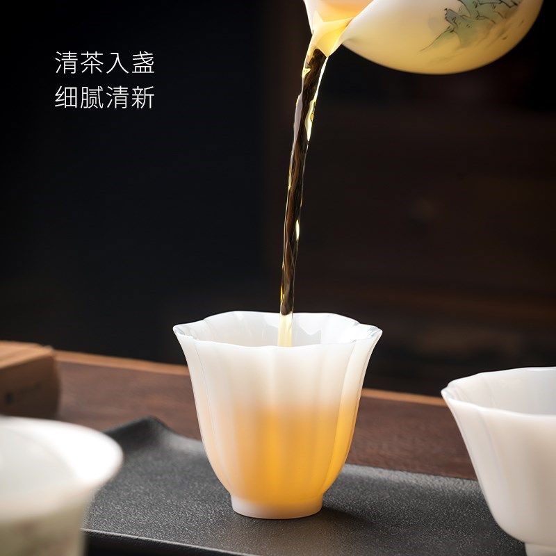 妙莲天香冰种玉瓷主人杯单杯陶瓷中式高档个人专用U茶具茶杯品茗,淘宝优惠券,粉丝福利购,淘宝优惠卷