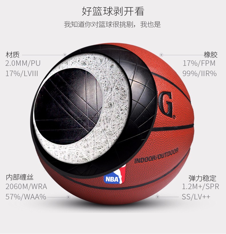 斯伯丁正品7号篮球室内外成人比赛事专用儿童5号球手感之王nba耐