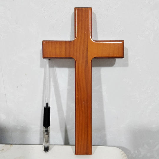 Extremely new solid wood church home living room bedroom study wall hanging R hanging wall decoration wooden cross