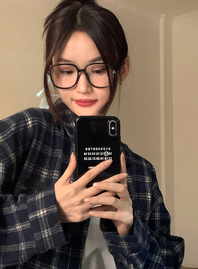 极速显脸小黑框眼镜时尚s方形素颜眼镜修饰脸型网红大框韩版百搭