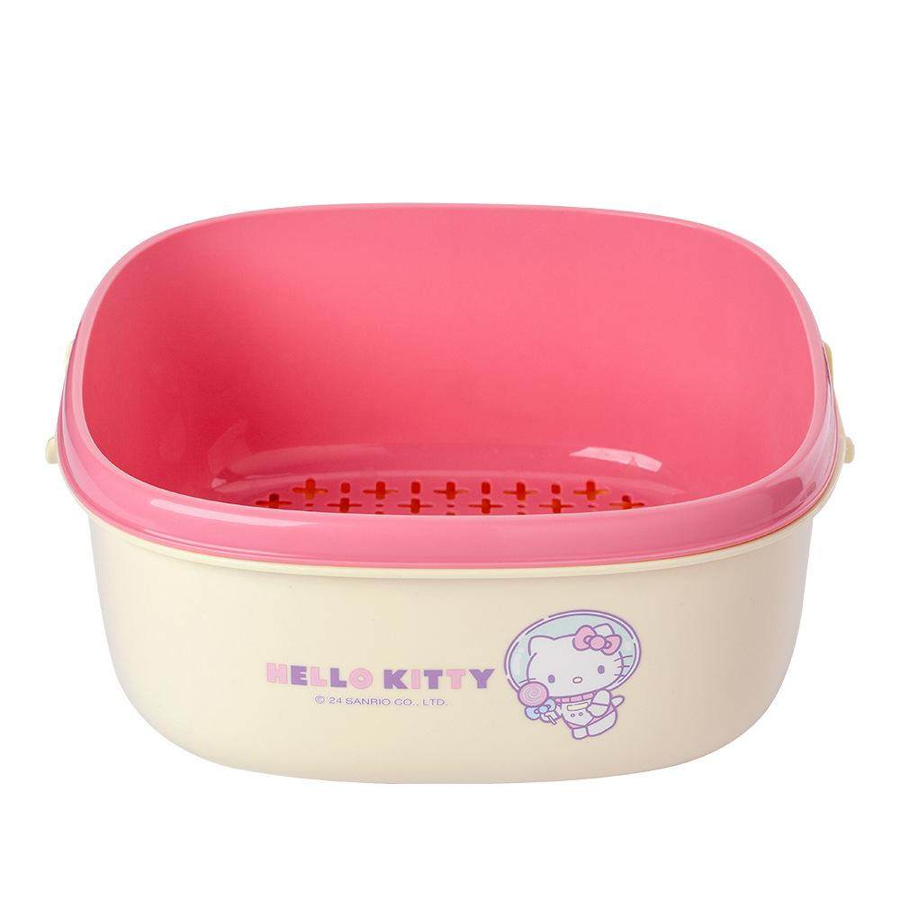 正版三丽鸥Hello kitty美乐蒂酷洛米洗菜盆沥水篮滤水洗水果篮子,淘宝优惠券,粉丝福利购,淘宝优惠卷