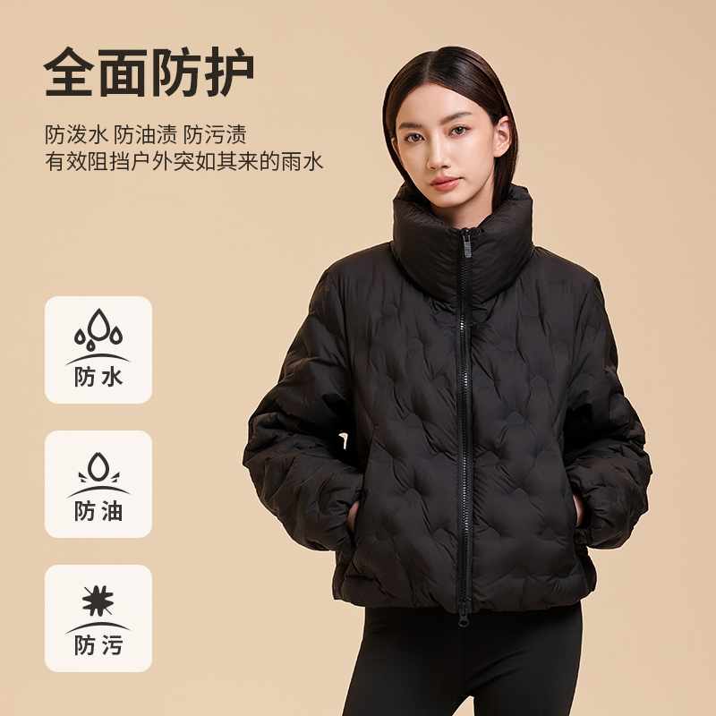 【赵露思同款】美力城鹅绒羽绒服2024年新款女时尚立领渐变色外套