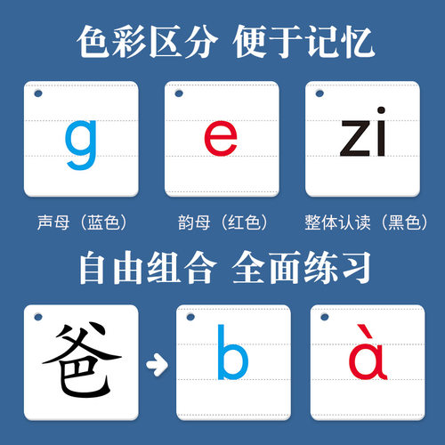 拼音卡片一年级幼小衔接教师专用教具汉语拼读训练学习神器全套-图3