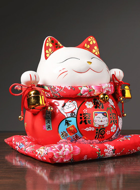 极速可爱招财猫树脂工艺s品摆件客厅卧室电视柜玄关店铺橱窗摆件