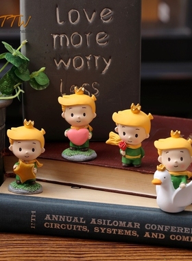 极速金冠治愈小王子家居桌面w装饰橱窗儿童房创意礼物拍摄道具摆