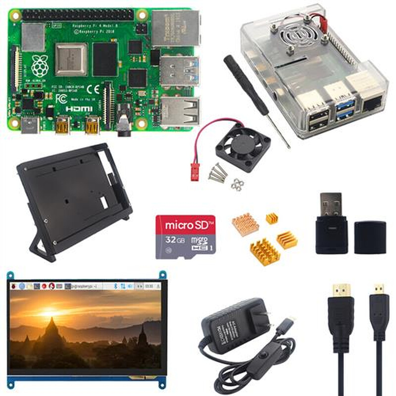 树莓派4代B型Raspberry pi 4B双频蓝牙5.0 WIFI 4K输出python套件 - 图1