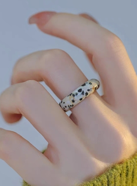 天然虎眼石戒指女小众设计感高级食指戒时尚个性百搭指环