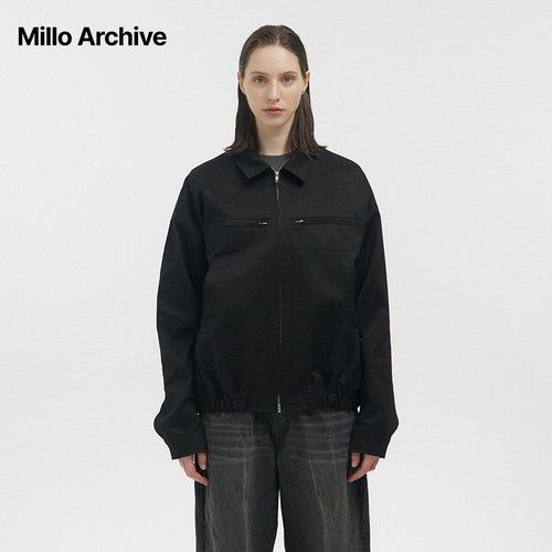 Millo Archive早春新品棉制拉链翻领夹克男女同款街头通勤外套 - 图0