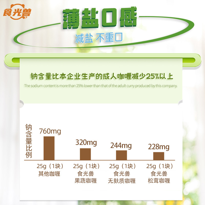 食光兽 儿童咖喱块果蔬口味原味宝宝拌饭料不辣拌面酱无麸质辅食